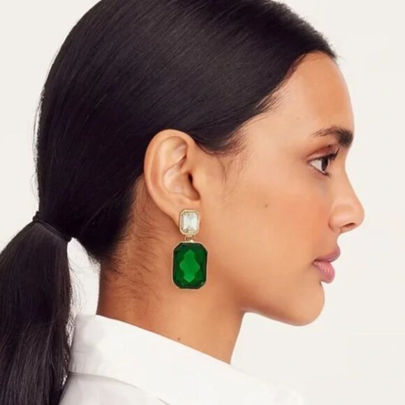 J.Crew Factory Crystal Drop Statement Earrings - Picture 3 of 8